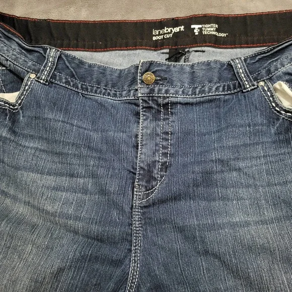 LANE BRYANT BOOTCUT TUMMY TIGHTER DENIM JEANS SIZE 24 - Picture 5 of 11